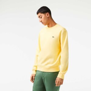 Lacoste Organic Brushed Cotton Sweatshirt Yellow | HYC-097148