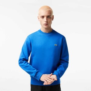 Lacoste Organic Brushed Cotton Sweatshirt Blue | YMD-085431