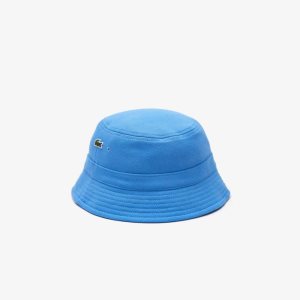 Lacoste Organic Cotton Bucket Hat Blue | TAI-831762