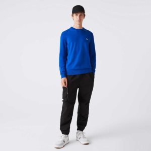 Lacoste Organic Cotton Crew Neck Sweater Blue | QFX-361804