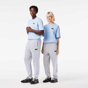 Lacoste Organic Cotton Fleece Trackpants Grey Chine | LQC-368295