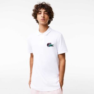 Lacoste Organic Cotton Pique Polo White | YUD-461753