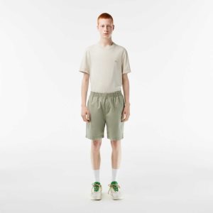 Lacoste Organic Cotton Shorts Khaki Green | ULB-309471