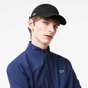 Lacoste Organic Cotton Twill Cap Black | SCA-431807