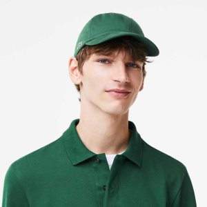 Lacoste Organic Cotton Twill Cap Green | DQG-063427