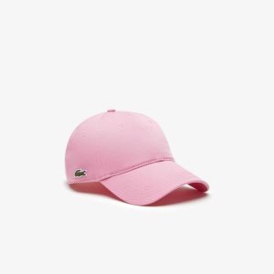 Lacoste Organic Cotton Twill Cap Pink | RWM-264187