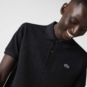 Lacoste Original L.12.12 Heathered Petit Pique Cotton Polo Grey | DQG-275139