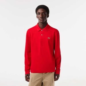 Lacoste Original L.12.12 Long Sleeve Cotton Polo Red | CAJ-087635