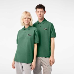 Lacoste Original L.12.12 Loose fit 80's crocodile Polo Khaki Green | ADH-548719