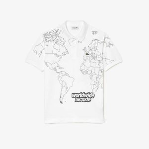 Lacoste Original L.12.12 Planisphere Polo White | QFP-087123