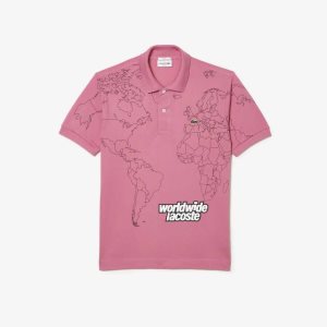 Lacoste Original L.12.12 Planisphere Polo Pink | QYK-203469