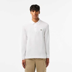 Lacoste Original L.12.12 Slim Fit Long Sleeve Polo White | GZD-496273