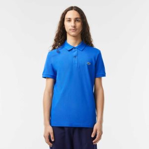 Lacoste Original L.12.12 Slim Fit Petit Pique Cotton Polo Blue | EAI-376529