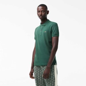 Lacoste Original L.12.12 Slim Fit Petit Pique Cotton Polo Green | EOZ-981463