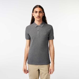 Lacoste Original L.12.12 Slim Fit Petit Pique Cotton Polo Grey Chine | KFM-591706