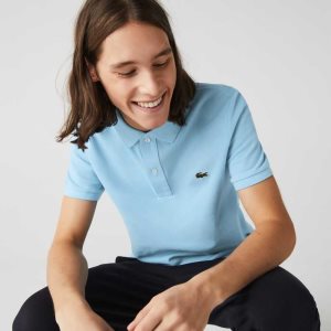 Lacoste Original L.12.12 Slim Fit Petit Pique Cotton Polo Light Blue | NWL-836745