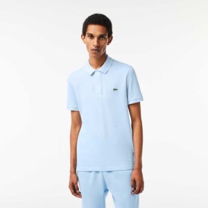 Lacoste Original L.12.12 Slim Fit Petit Pique Cotton Polo Light Blue | PWY-072835