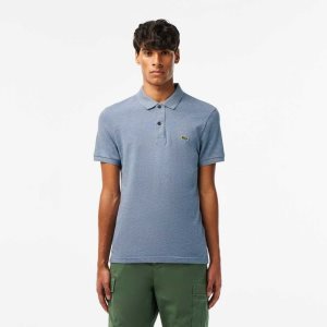 Lacoste Original L.12.12 Slim Fit Petit Pique Cotton Polo Blue Chine | RCV-849632