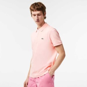 Lacoste Original L.12.12 Slim Fit Petit Pique Cotton Polo Pink | RWK-874321