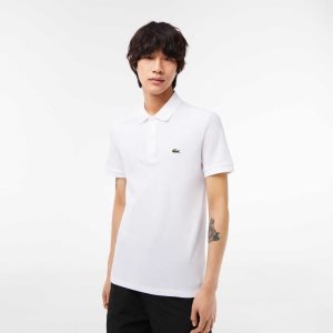 Lacoste Original L.12.12 Slim Fit Petit Pique Cotton Polo White | SYW-689073