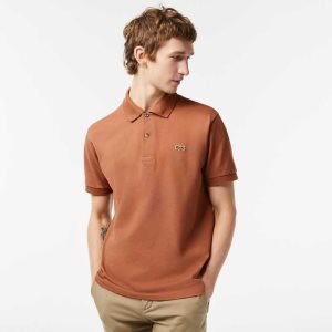 Lacoste Original L.12.12 petit pique cotton Polo Light Brown | DES-415968