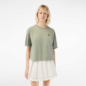 Lacoste Oversized Organic Cotton T-Shirt Light Green | MVO-048376