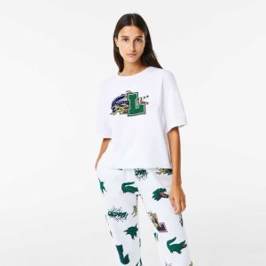 Lacoste Oversized Organic Cotton T-Shirt White | SNB-139408