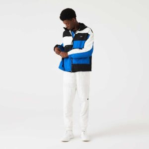 Lacoste Patchwork Effect Jacket Black / Blue / White | NTY-538409