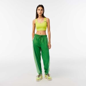 Lacoste Perforated Effect Track Pants Green | SWE-732854