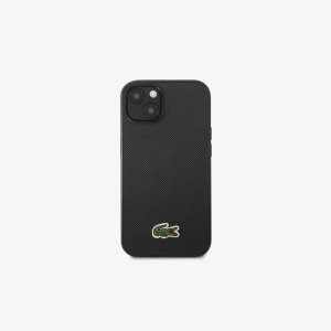 Lacoste Petit Pique Effect iPhone 14 Case Black | OVG-389417