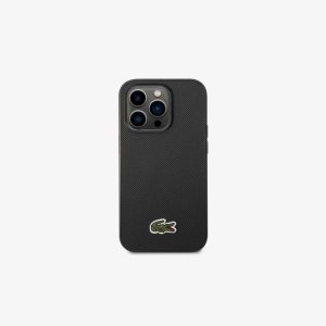 Lacoste Petit Pique Effect iPhone 14 Pro Case Black | QJI-486120