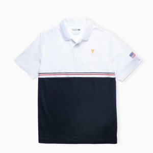 Lacoste Presidents Cup SPORT Polo White / Navy Blue / Red | RWC-875243