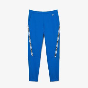 Lacoste Printed Bands Trackpants Blue | AMH-301249