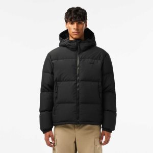 Lacoste Quilted Water-Repellent Jacket Black | CBU-963287