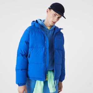 Lacoste Quilted Water-Repellent Jacket Blue | QWZ-123790