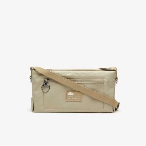 Lacoste Recycled Fiber Zipped Bag Brindille | KEN-046591