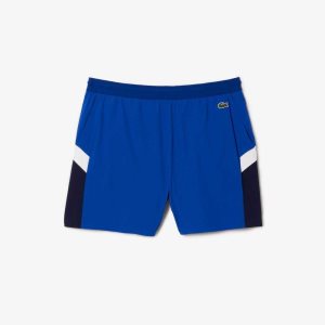 Lacoste Recycled Polyamide Colorblock Swim Trunks Blue / Navy Blue / White | PVI-165723