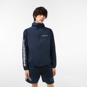 Lacoste Recycled Polyamide Short Track Jacket Blue | INE-280457