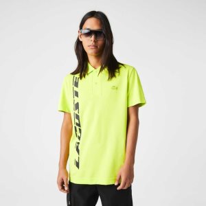 Lacoste Regular Fit Branded Pique Polo Yellow | HDS-305849