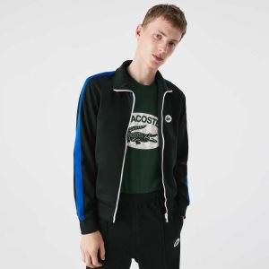 Lacoste Regular Fit High-Neck Pique Zip Sweatshirt Green | FZO-536124