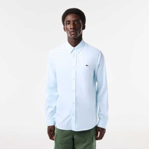 Lacoste Regular Fit Premium Cotton Shirt Blue | XFT-261934