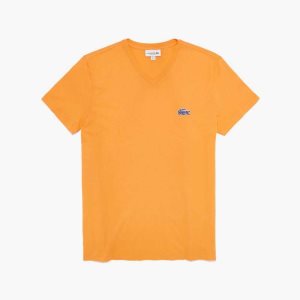 Lacoste Regular Fit Short Sleeve T-Shirt Orange | NEC-971634