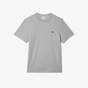 Lacoste Regular Fit Speckled Print Cotton Jersey T-Shirt Grey Chine | LFN-930245