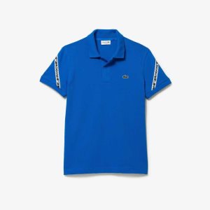 Lacoste Regular Fit Stretch Mini Pique Polo Shirt Blue | AZK-781239