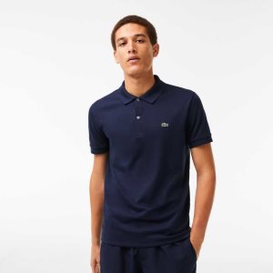 Lacoste Regular Fit Ultra Soft Cotton Jersey Polo Navy Blue | ROX-785234