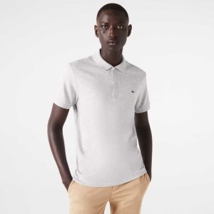 Lacoste Regular Fit Ultra Soft Cotton Jersey Polo Grey Chine | UFX-351964