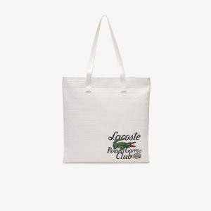 Lacoste Roland Garros Edition Tote Bag Marshmallow | TLY-068527