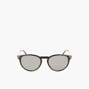 Lacoste Round Acetate Novak Djokovic Sunglasses Matt Black | PZE-907421