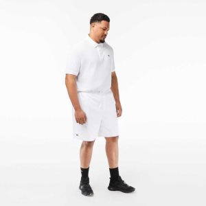 Lacoste SPORT Big Fit Jersey Lined Shorts White | FYE-371809