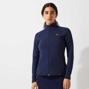 Lacoste SPORT Breathable Ergonomic Zip Golf Jacket Navy Blue | EGK-048735